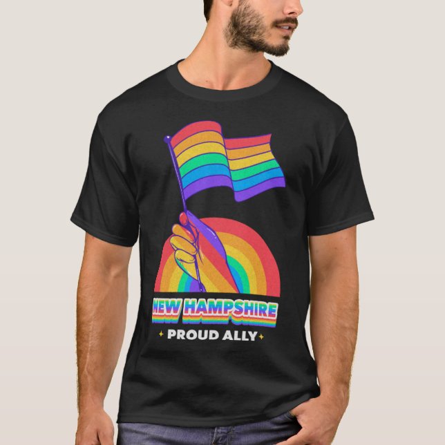 Camiseta Nova Hampshire Orgulhosa, Orgulho LGBTQ LGBT Co (Frente)