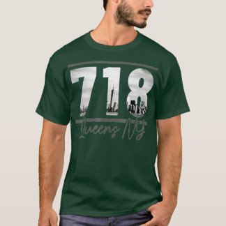 Camiseta Nova Iorque 718 Código de área Linha do horizonte