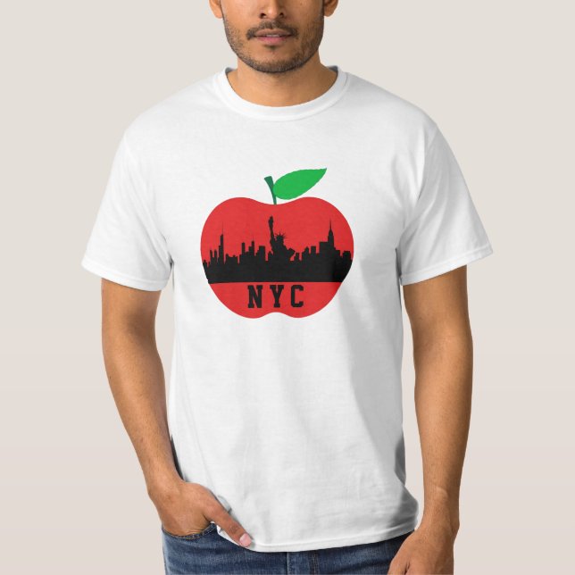 Camiseta Nova Iorque, A Grande Maçã - Estado de Nova Iorque (Frente)