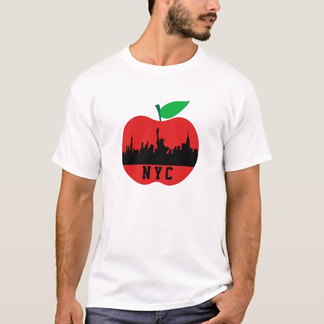 Camiseta Nova Iorque, A Grande Maçã - Estado de Nova Iorque (Frente)