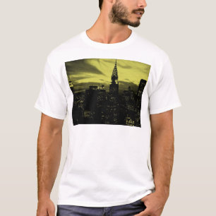 Camiseta Nova Iorque amarelo pontilhado preto