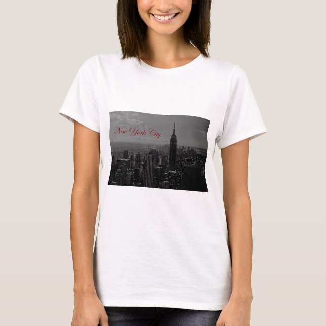 Camiseta Nova Iorque branco preto (Frente)