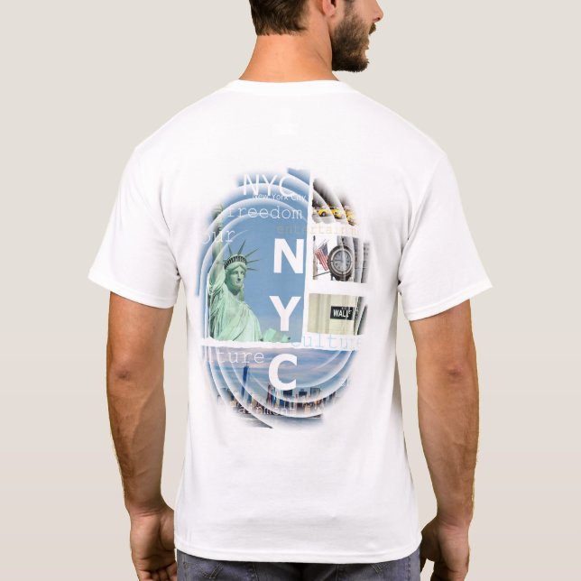 Camiseta Nova Iorque de Elegante Moderno de Tendência Perso (Verso)