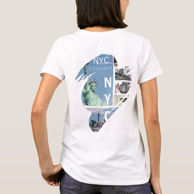 Camiseta Nova Iorque de tendências personalizadas Manhattan (Verso)