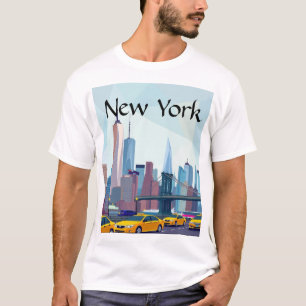 Camiseta nova iorque geométrica