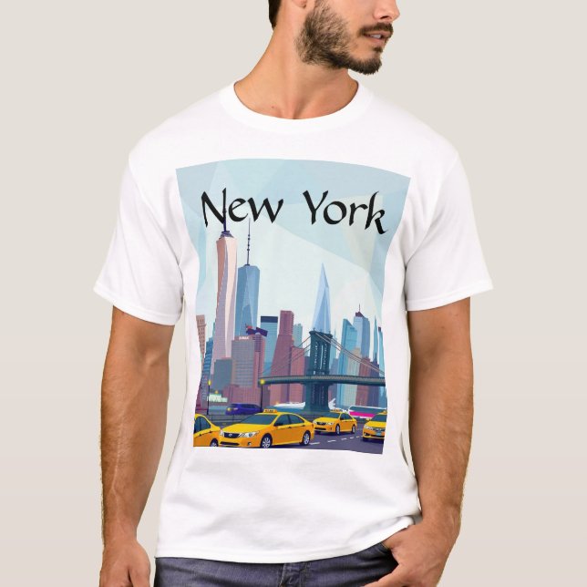 Camiseta nova iorque geométrica (Frente)