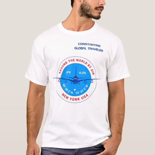 Camiseta Nova Iorque, na moda dos Estados Unidos (Frente)