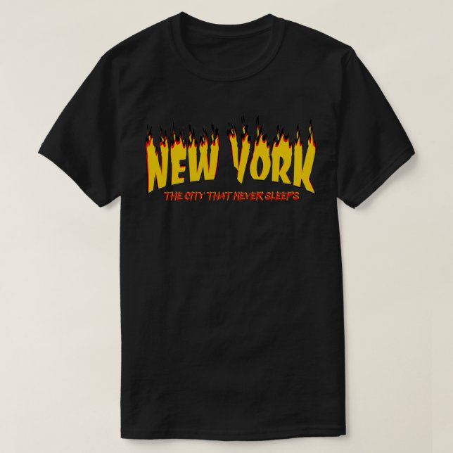 Camiseta Nova Iorque NYC Flames Classic (Frente do Design)