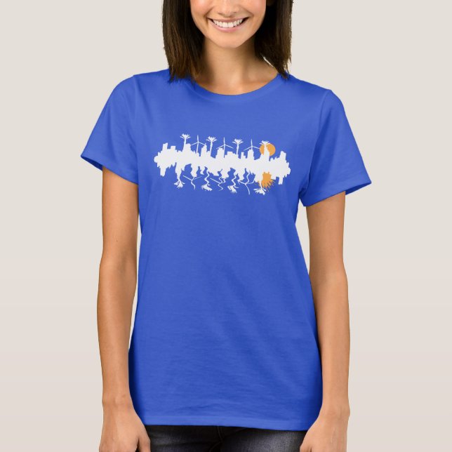 Camiseta Nova Iorque Palm Primaveras Sunrise (Frente)