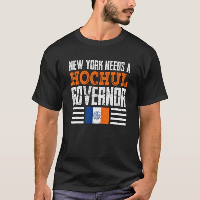 Camiseta Nova Iorque Precisa De Um Governador Hochul Kathy  (Frente)