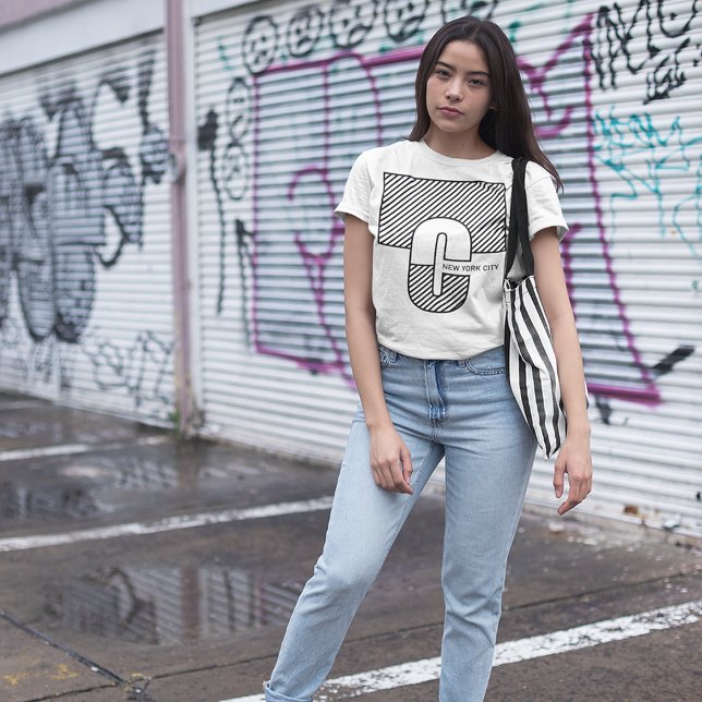 Camiseta Nova Iorque preto (Criador carregado)