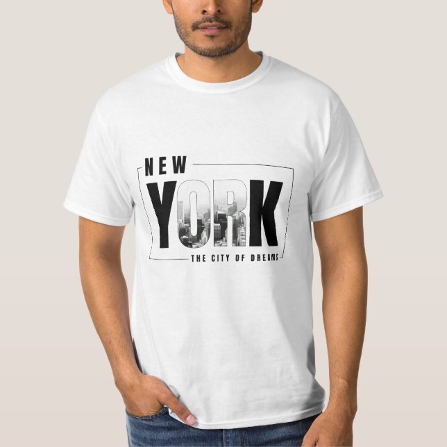 Camiseta Nova Iorque Skyline OR T-Shirt - Chic Urbano (Frente)