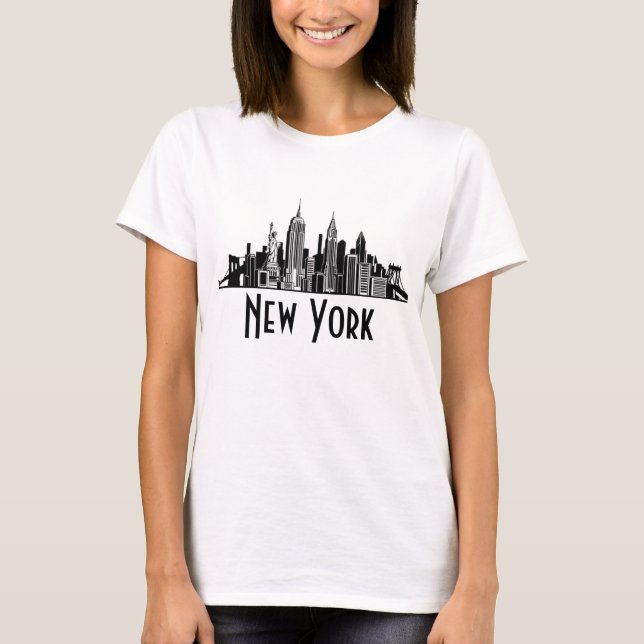 Camiseta Nova Iorque Skyline T-Shirt (Frente)