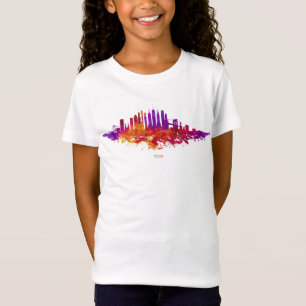 Camiseta Nova Iorque Skyline Watercolor em branco