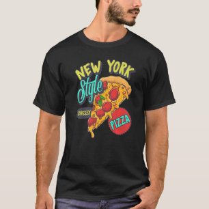 Camiseta Nova Iorque Style Pizza Cheesy Deliciosa crosta fi