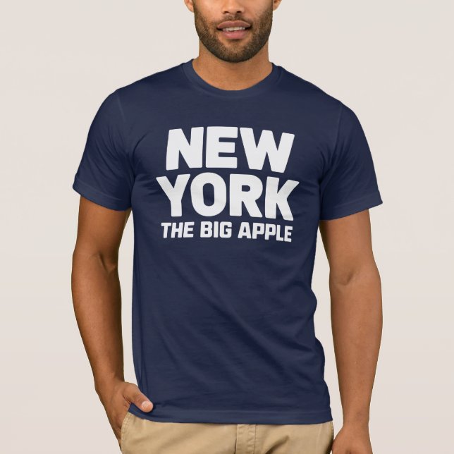 Camiseta Nova Iorque "The Big Apple" - Declaração Negrito (Frente)