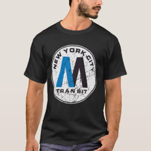 Camiseta Nova Iorque Trânsito MTA Comboio do metro Retroati