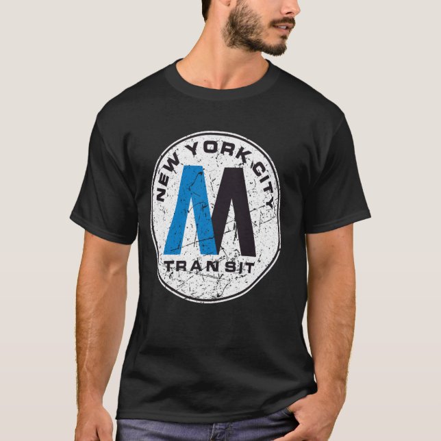 Camiseta Nova Iorque Trânsito MTA Comboio do metro Retroati (Frente)