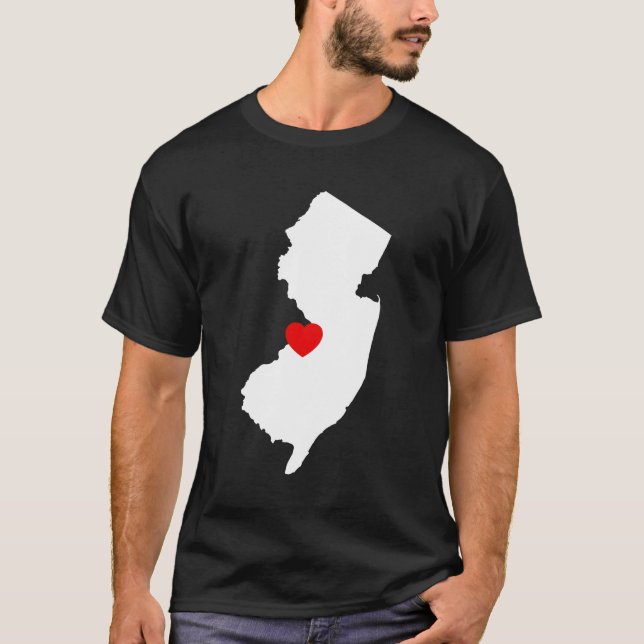 Camiseta Nova Jersey com Coração Vermelho (Frente)