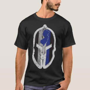 Camiseta Nova Jersey Lice Estado Linha Azul Fina Espartano 