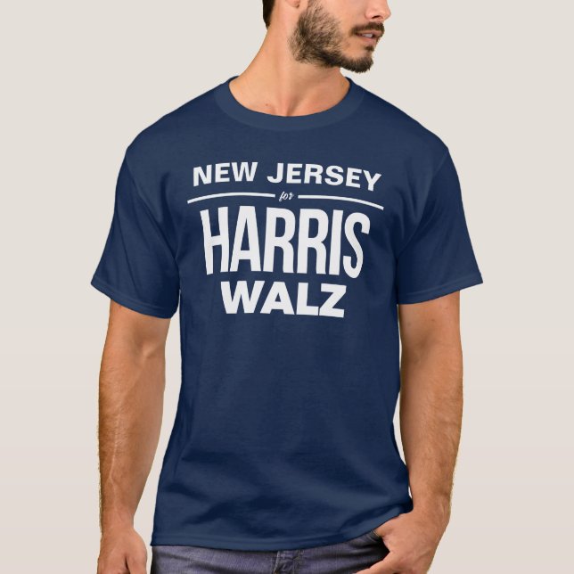 Camiseta Nova Jersey para Harris Walz (Frente)