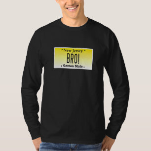Camiseta Nova Jersey Slang Phrase Bro Nj License Plate Grap