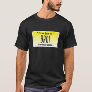Camiseta Nova Jersey Slang Phrase Bro Nj License Plate Grap