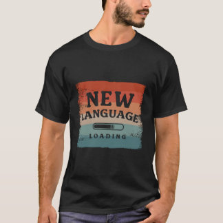 Camiseta Nova Linguagem Carregando Multilina Bilíngue Lingu