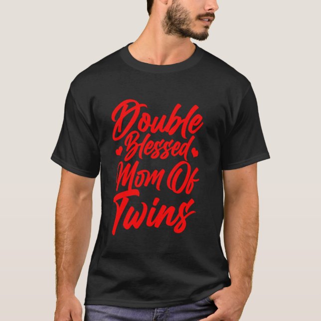 Camiseta Nova Mãe Engraçada De Gêmeos Para Mulheres Mãe Ann (Frente)