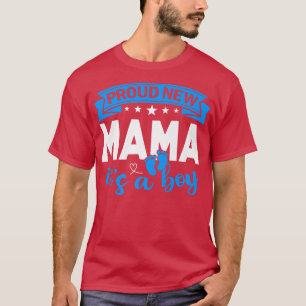 Camiseta Nova Mãe Orgulhosa É Um Menino Sexo Revela Homens