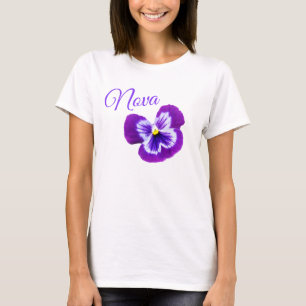 Camiseta Nova, Meninas Nomeiam Logotipo Com Uma Bonito Pans