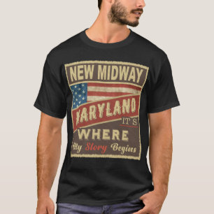 Camiseta NOVA MIDWAY, MD É onde minha história começa