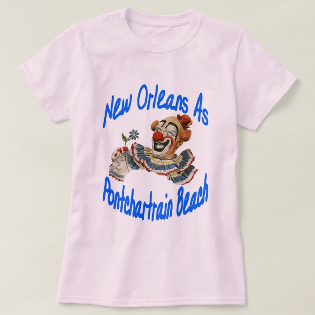 Camiseta Nova Orleans Como Praia De Pontchartrain (Frente do Design)