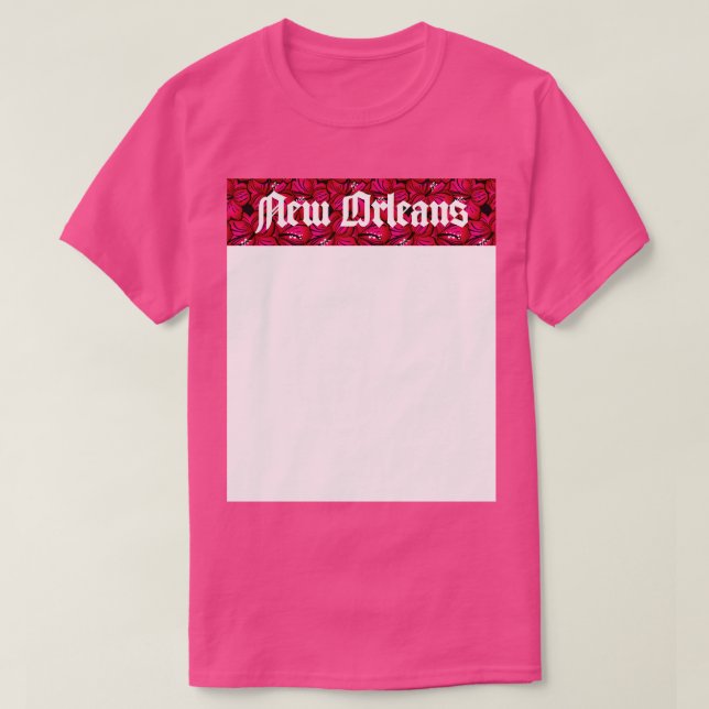 Camiseta Nova Orleans Flower TSirt (Frente do Design)