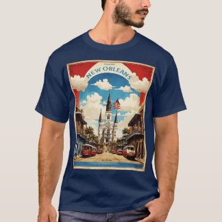 Camiseta Nova Orleans Louisiana Estados Unidos da América T