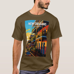 Camiseta Nova Orleans Louisiana Viagem Art Vintage TSirt