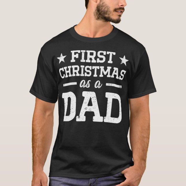 Camiseta Nova primeira Pai de ser Pai de Natal  (Frente)