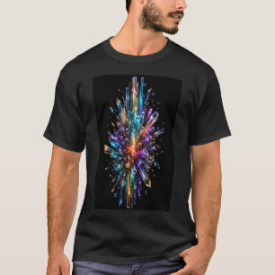 Camiseta Nova Prismática Explosão de Cristal 3D Ultra