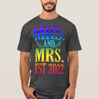 Camiseta Nova Recem casados Lésbica Casada Sra.