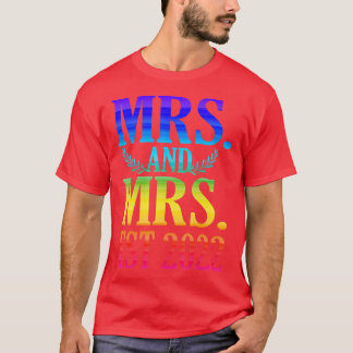 Camiseta Nova Recem casados Lésbica Casada Sra.