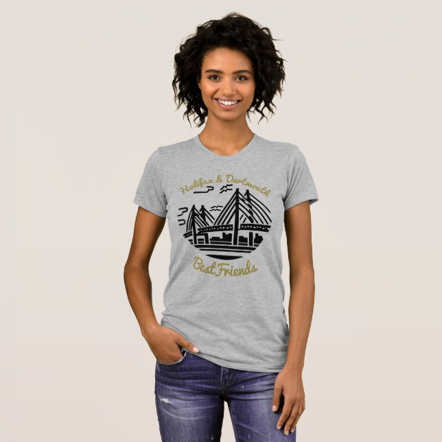 Camiseta Nova Scotia Halifax Dartmouth Melhores Amigos Mate (Frente Completa)