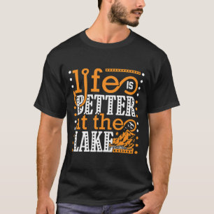 Camiseta Nova Vida De Pesca É Melhor No Lago