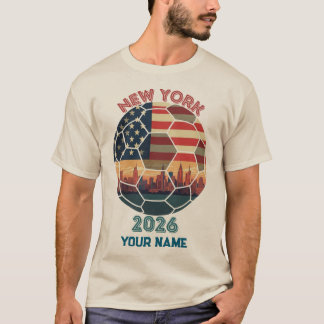 Camiseta Nova York 2026 Futebol Bandeira EUA Personalizado 