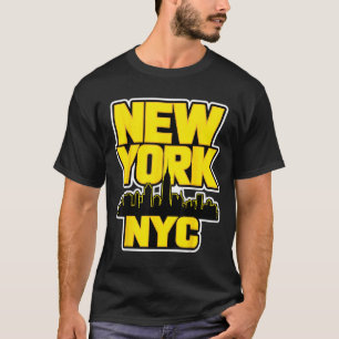 Camiseta nova york cidade skyline bronx queens manhattan es