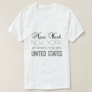 Camiseta Nova York, Estados Unidos elegante