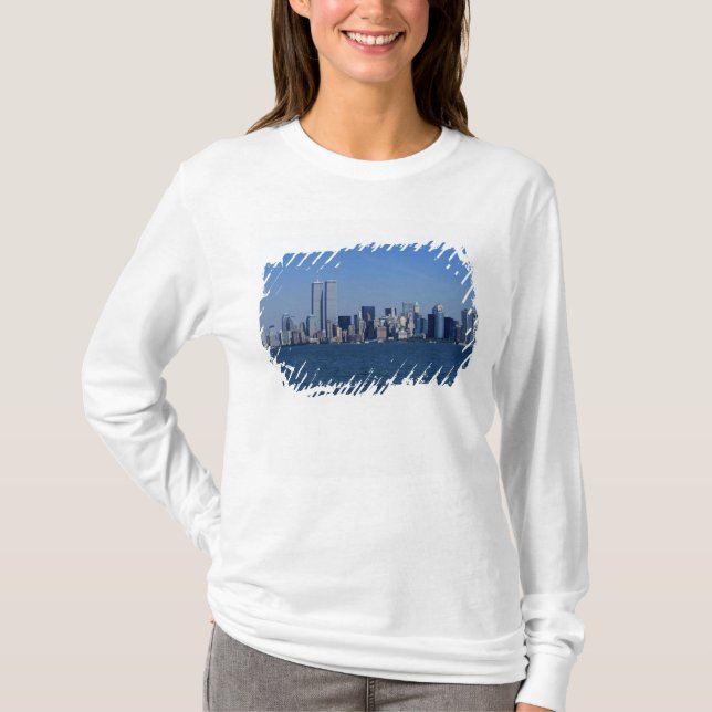 Camiseta Nova York, EUA. Horizonte de Manhattan central (Frente)