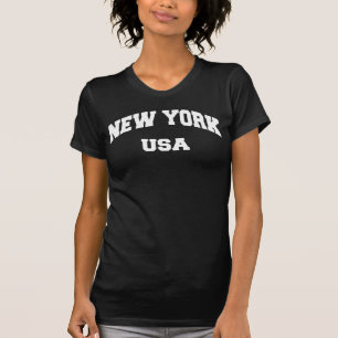Camiseta Nova York EUA Letra Impressa Feminina
