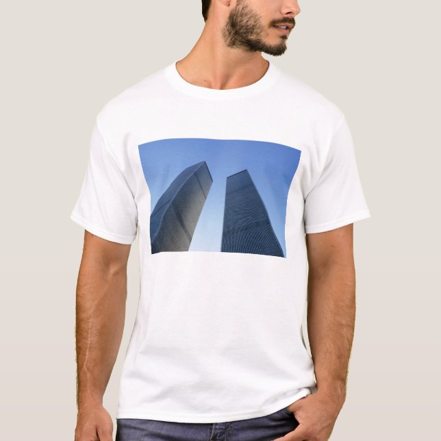 Camiseta Nova York, EUA. Ver em torres gêmeas do (Frente)