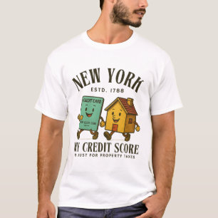 Camiseta Nova York: minha pontuação de crédito é apenas par