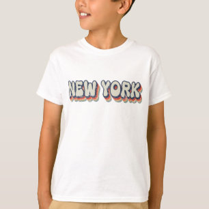 Camiseta Nova York Retro 80s Cidade Cromada